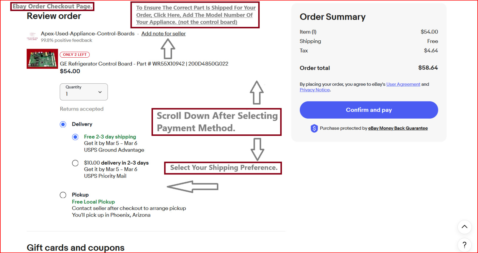 GE Oven Control Board - Part # WB18X20153 | 164D8450G032