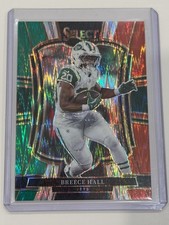 Breece Hall - 2025 Panini Select - #175 - Green Red Prizm Shock - New York Jets