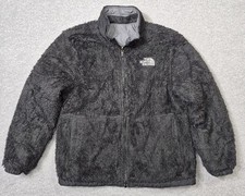 The North Face Reversible Hooded Full  Zip Jacket Boys L Black Fleece Puffer