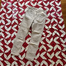 Vintage JCP Foremost White Pants Tapered Leg As Is Worn Flaws READ Womens 