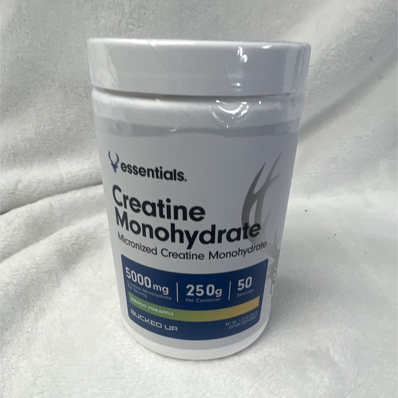 Bucked Up Creatine Monohydrate Powder Mango Pineapple 250g 5000mg Gluten-Free