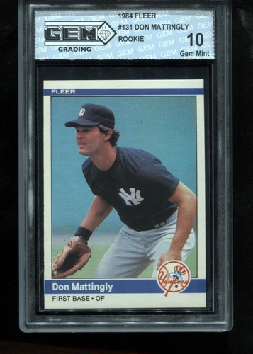 Don Mattingly Rookie Card RC 1984 Fleer #131 HOF New York Yankees GEM MINT 10