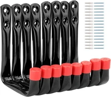 Heavy Duty Garage Storage Hooks, 3.5Inch Utility 4.5Inch x 3.5Inch, Black+Red 