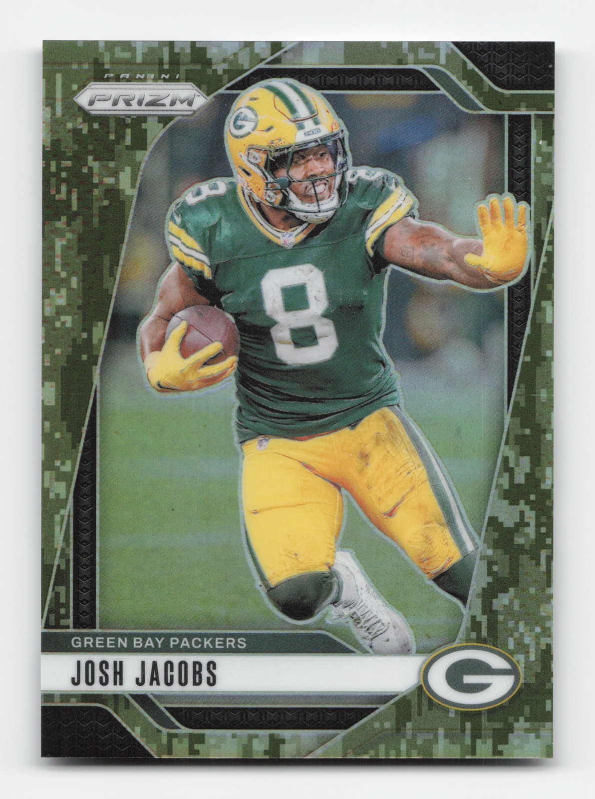 2024 Panini Prizm #102 Josh Jacobs Forest Camo #/15