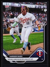 Harrison Bader Twins Walk-Off Rays 2025 Topps Now #385 Black 09/10 Now Phillies
