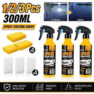 1/2/3Pack 300ml Car Coating Spray Car Paint Spray Coating Agent Antifouling US