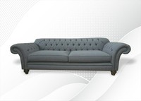 Chesterfield Dreisitzer Grau Sofa Design Couchen Polster Sofas Xxl Big Couchen