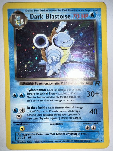 Dark Blastoise 3/82 Unlimited Holo Rare Team Rocket Pokemon Card