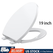 19" Elongated Toilet Seat American Standard Slow Close Lid, Quick Release Hinges