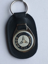 Retro - Mercedes-Benz Schl&uuml;sselanh&auml;nger Leder Silber Schwarz neu aus 1980/1990