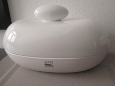 ASA Selection Grande Brottopf mit Deckel Brotdose Brotkasten Keramik Weiß oval