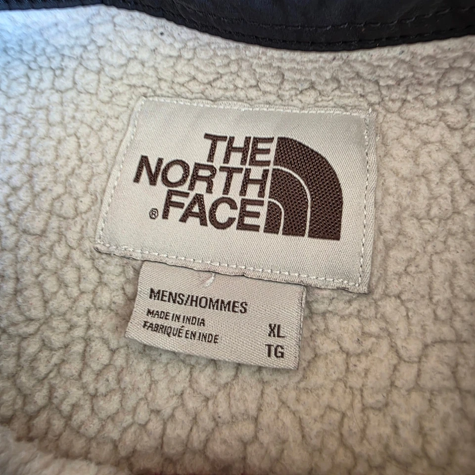 The North Face Para Hombres XL Rojo Negro Cuadros Sherpa Forrado Camisa Chaqueta Abrigo Foto 3 de 4