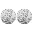 Lot of 2 - 2024 (P) $1 American Silver Eagle Star Privy 1 oz BU