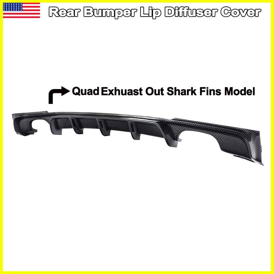 Carbon Look Front+Rear Lip & Trunk Spoiler For BMW F30 335i 340i Sedan M Sport Foto 4 de 4