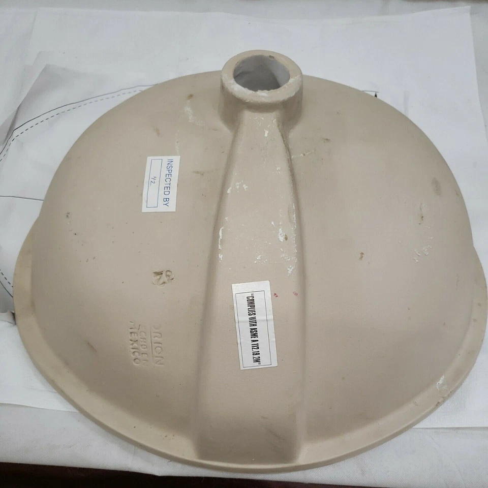 FREGADERO TOCADOR OVALADO 19.5" TICOR S640 BELFAST SERIES CERÁMICA UNDERMOUNT Foto 2 de 3