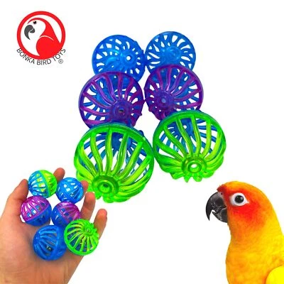 BONKA BIRD TOYS 2012 6 x 1" BIRD FOOT TOY ball cockatiel parakeet toys cage parrot cat parrotlet