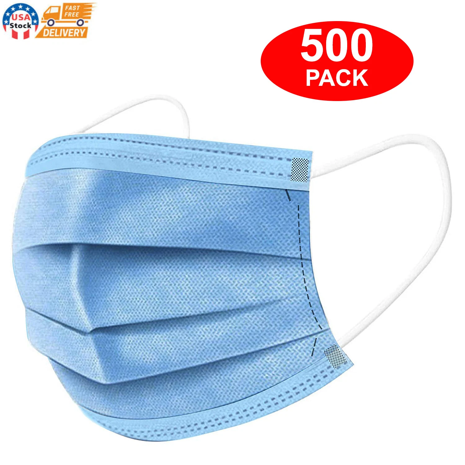 500 Pcs Face Mask Mouth & Nose Protector Respirator Masks with Filter
Opens in a new window or tab