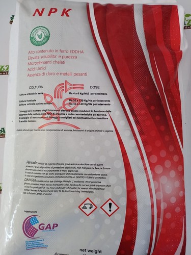 CONCIME MINERALE RED LINE 20-20-20 + MICROELEMENTI-GAP CHEMICAL ITALIA-CONF.25KG - Foto 3 di 4