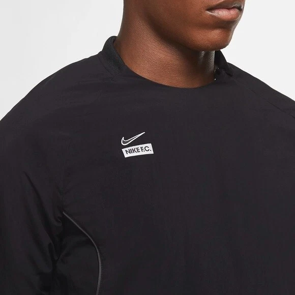 Nike F.C. Woven Midlayer Black Wind Soccer Sweatshirt Sz XL MSRP 80