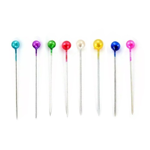 Round/Long Pearl Head Pins Extra Long Heavy Gauge Upholstery Dressmakers Crafts - Picture 12 of 31