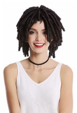 Perücke Damen Herren Spirallocken Afrolocken Afro Karibik Rasta Dreads braun