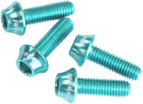 Bianchi Bottle Cage Bolt 4Pieces Set Celeste Color with Bianchi Logo