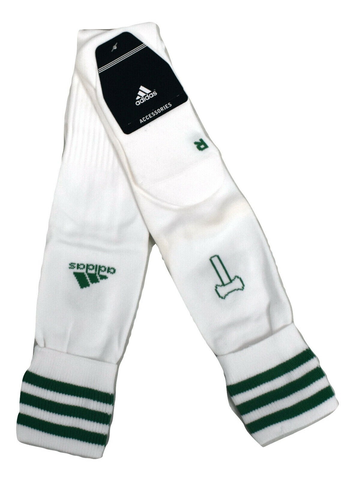 adidas Mens MLS Portland Timbers White Green Formotion Extreme Soccer Socks New