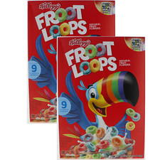Kellogg's Froot Loops Sweetened Multigrain Cereal pack Of 2 - 8.9oz Each