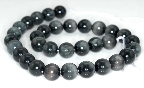 PIEDRA PRECIOSA OJO DE GATO CRISOBERILO OSCURO 12 MM GRADO AA CUENTAS SUELTAS REDONDAS 7 pulgadas - Imagen 3 de 4