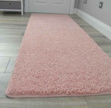 Long Short Thick Soft Shaggy Machine Washable Large Plain Hall Runners Rugs Mats