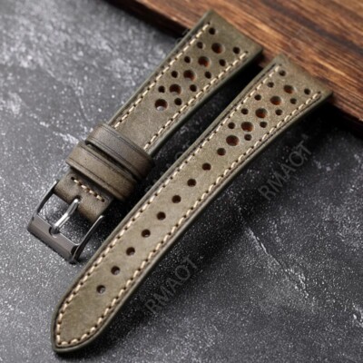 20mm Handmade Leather Watch Strap Vintage Retro Style For Patek Philippe 5320G