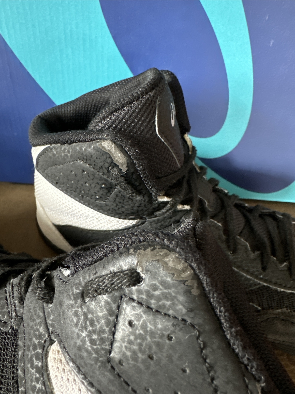 Asics Men's Matflex 6, Black/Silver Wrestling Shoe Size 8.5 US, EUC eBay