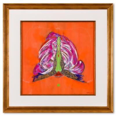 Lu Hong ''Mudra Namskara (2011)'' Framed Hand Signed Original Painting