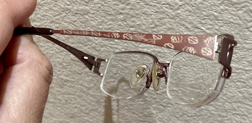 Harley Davidson HD 377 LBRN Brown Semi Rimless Metal Eyeglasses Frame 52-18-135 - Picture 3 of 8