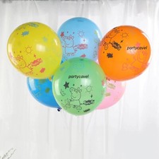 12" Peppa George Pig Birthday Party Latex Mixed Colour Balloons Decorations.