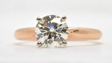 14k Rose Gold 1.12CT Round Diamond Solitaire LAB GROWN Engagement Ring NEW