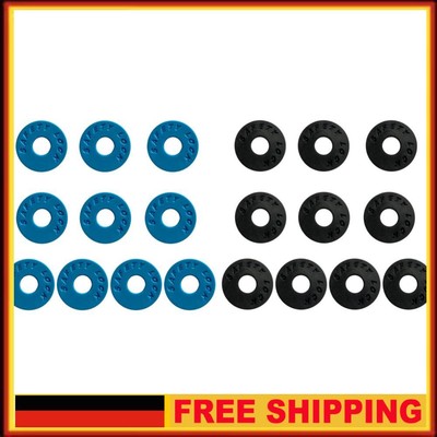 10Pcs Guitar Strap Locks Silicone Anti-Slip Blocks for Guitar Enthusiast (Blue)