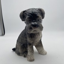Vintage Schnauzer Dog Ceramic Dog Figurine Inarco Japan E4370 9”h