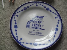 Unique City Tavern Closed Philadelphia Restaurant Dinner Plate 10 3/8" Wide