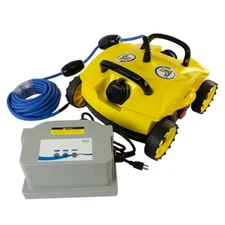 Aqua Select Stinger Above-Ground Robotic Swimming Pool Cleaner w/ Power Supply