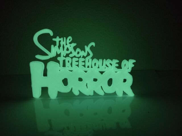 Simpsons Treehouse of Horrors GITD Display Sign Glow in the Dark