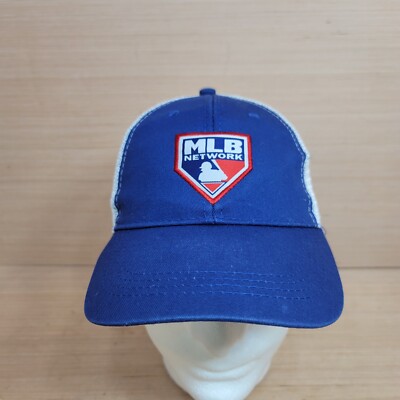 KC MLB Network Trucker Hat Blue White Ball Cap Snap Back Kansas City Royals