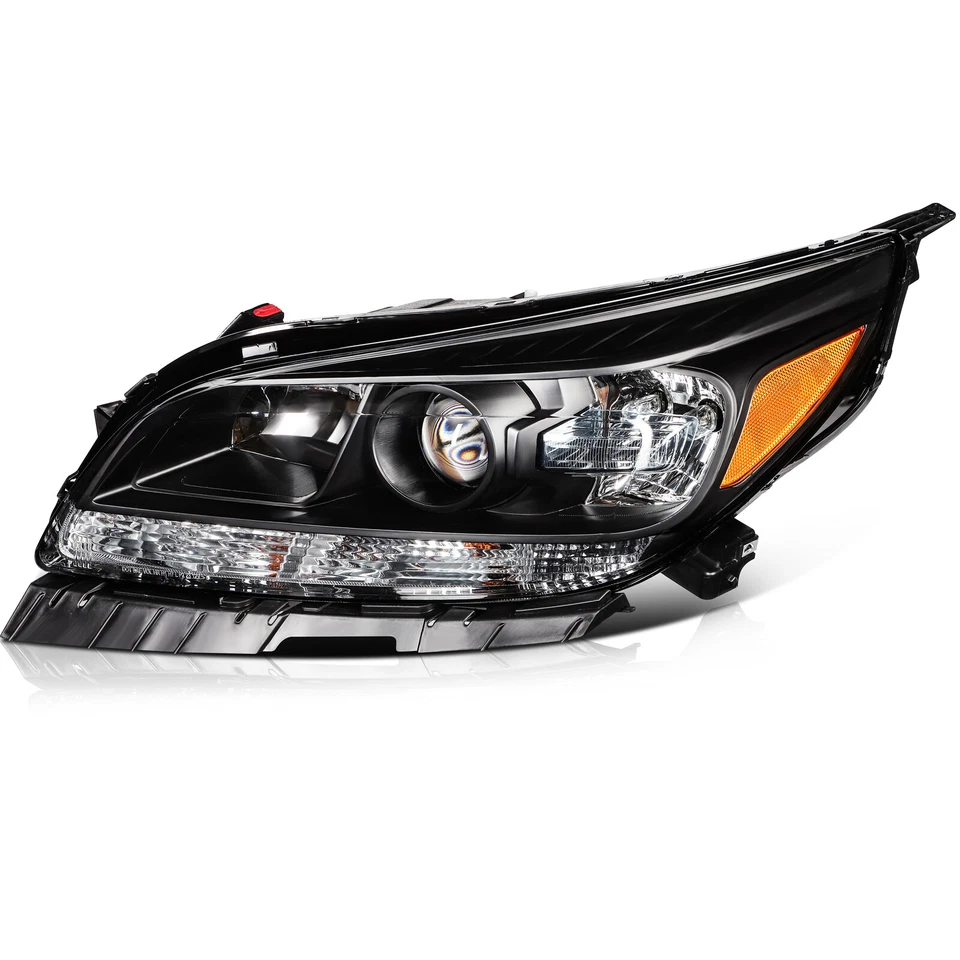 Left Right For Chevrolet Malibu 2013 2014 2015 Black Housing Headlight Assembly Foto 4 de 4