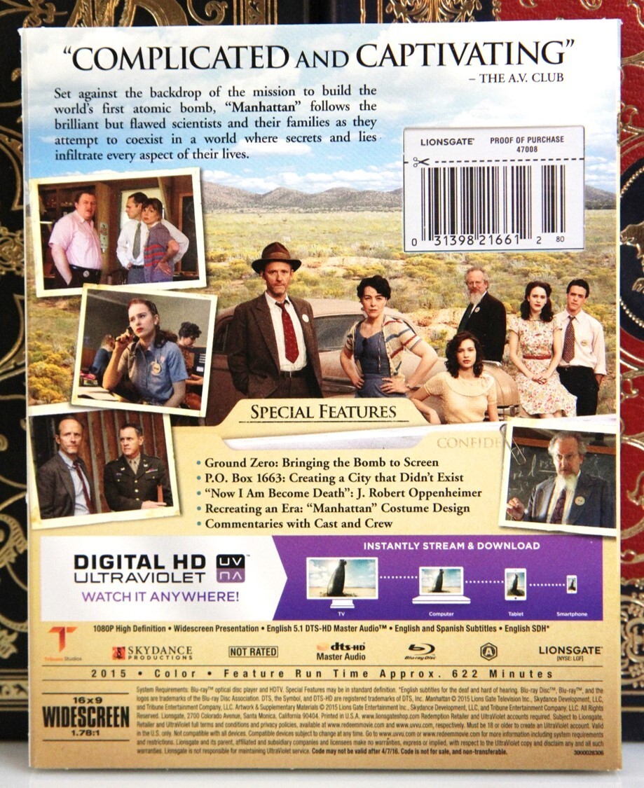 MANH(A)TTAN SEASON ONE 1 Manhattan NEW BLU-RAY w Slipcover +