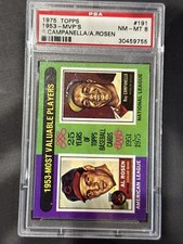 1975 Topps #191 1953 - MVP's Roy Campanella HOF Al Rosen PSA 8 NM-MT