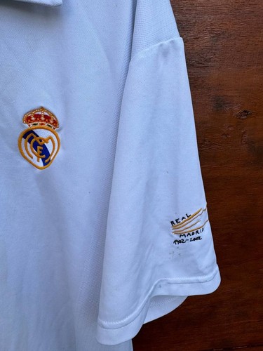 REAL MADRID 2001/2002 HOME FOOTBALL SHIRT ADIDAS L CENTENARY - Picture 5 of 12