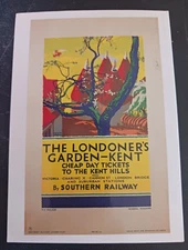 postcard art The Londoner's Garden, Kent Gregory Brown poster England UK