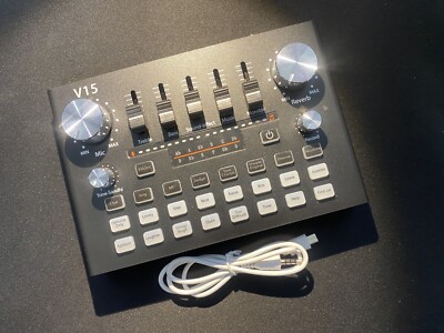 Audio Interface with DJ Mixer and Sound Card, Dr.Raderm Voice Changer SEE DESCR
