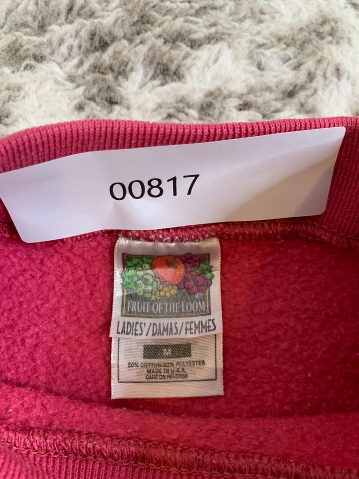 Suéter feminino vintage médio rosa gola redonda pulôver de lã sólido anos 90 - Imagem 4 de 4