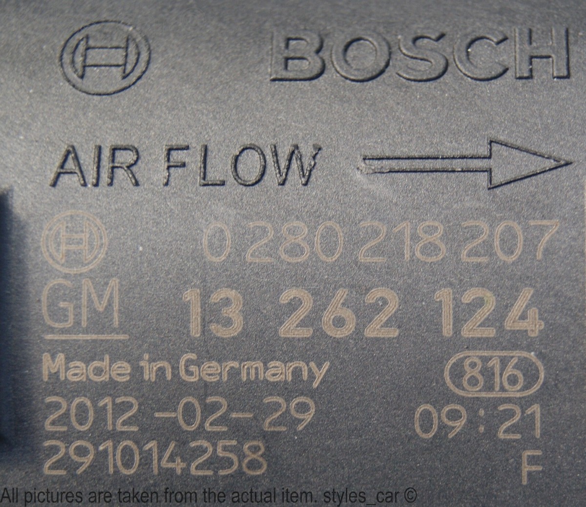 13262124 Genuine Vauxhall Insignia MerivaB Mass Air Flow Meter 